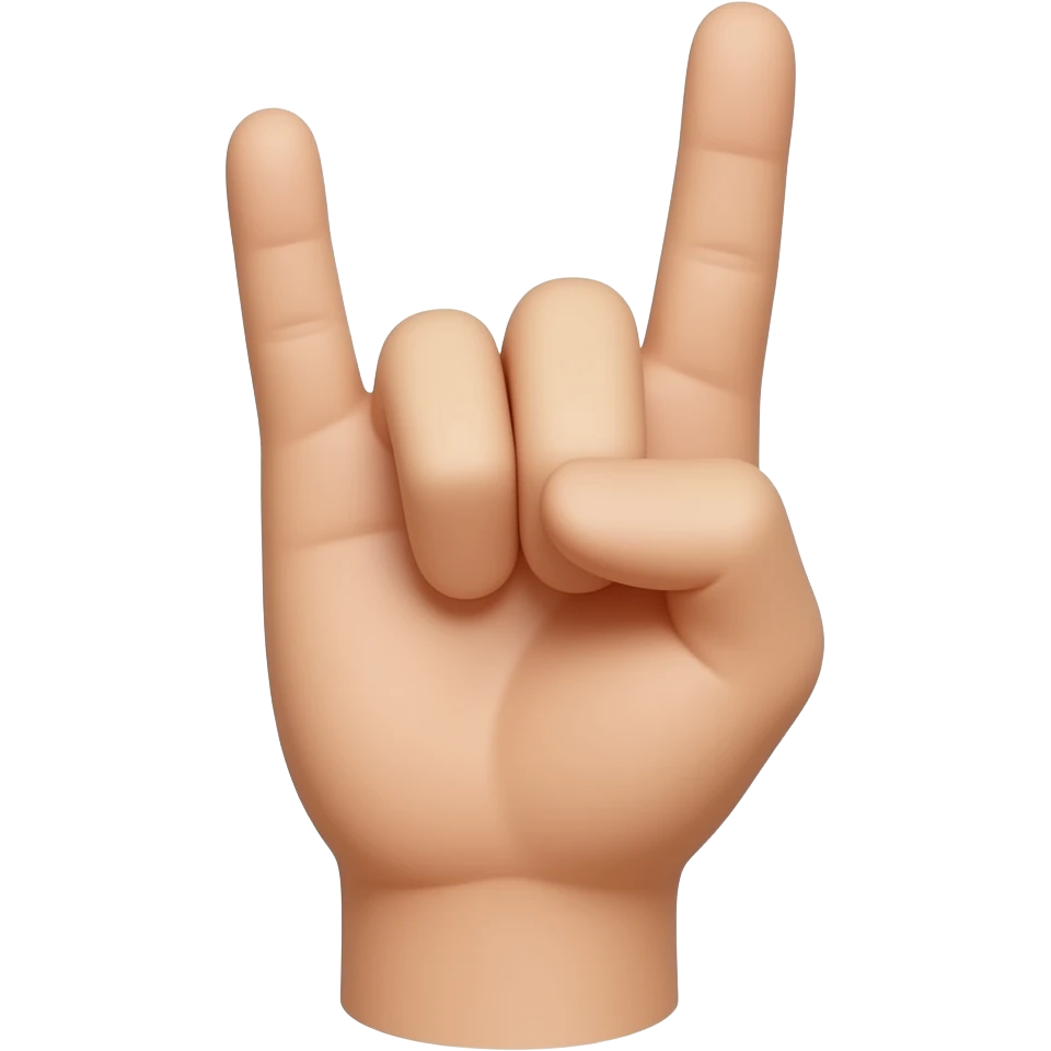 rockstar hands but upside down emoji