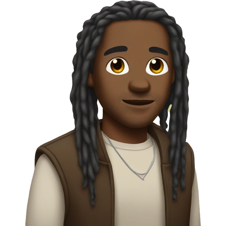 man with dark tan skin and dreadlocs emoji