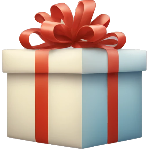 christmas decoration on present  emoji