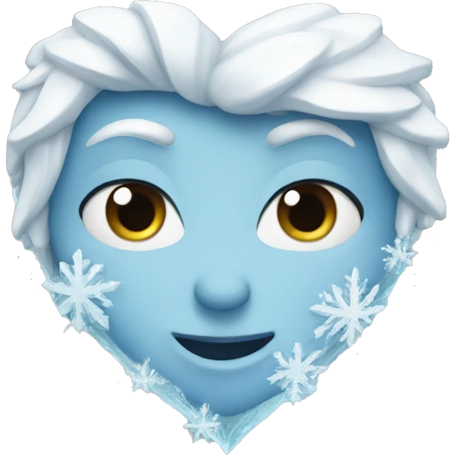 White frozen heart emoji