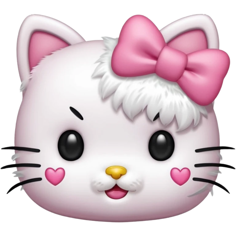 Hello Kitty winking with heart eyes emoji