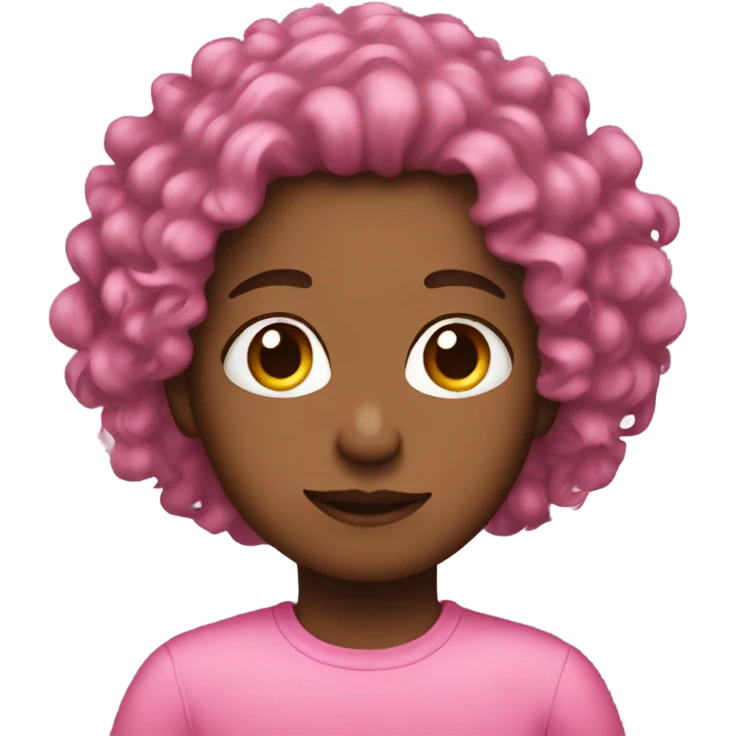 Me wearing pink with curly hair emoji  emoji