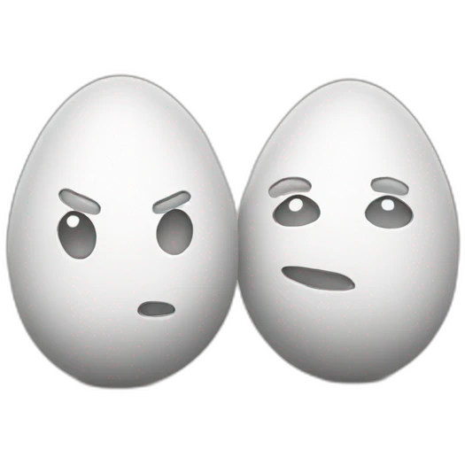 two cracked eggs emoji