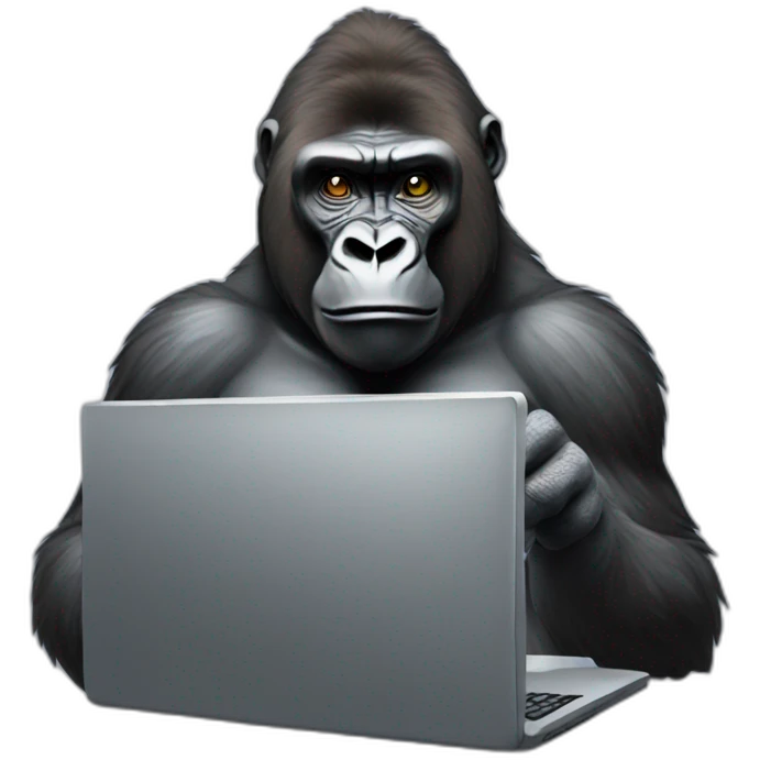 gorilla computer emoji