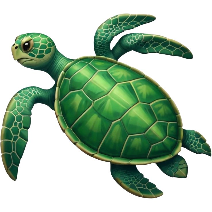 sea turtle, front view  emoji