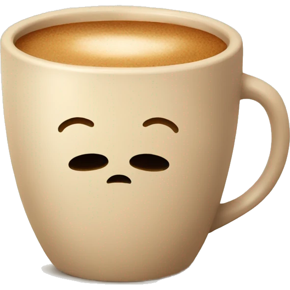 Warm coffee in a beige mug emoji