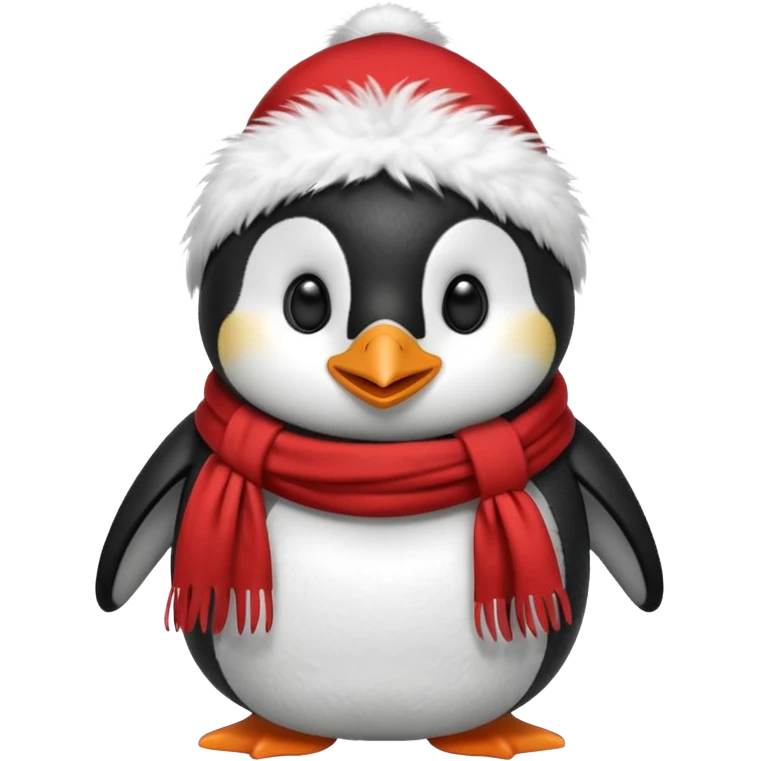 penguin with red scarf  emoji