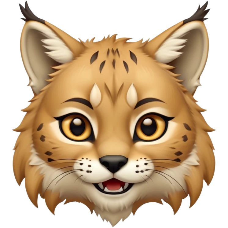Cinematic-realistic cute-Lynx-Portrait-Emoji – Head tilted dramatically with an exaggeratedly amused expression, featuring a thick, tufted golden-brown coat with striking black ear tufts, wide, expressive amber eyes filled with playful disbelief. emoji