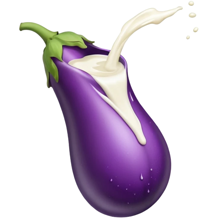 Eggplant squirting milk emoji
