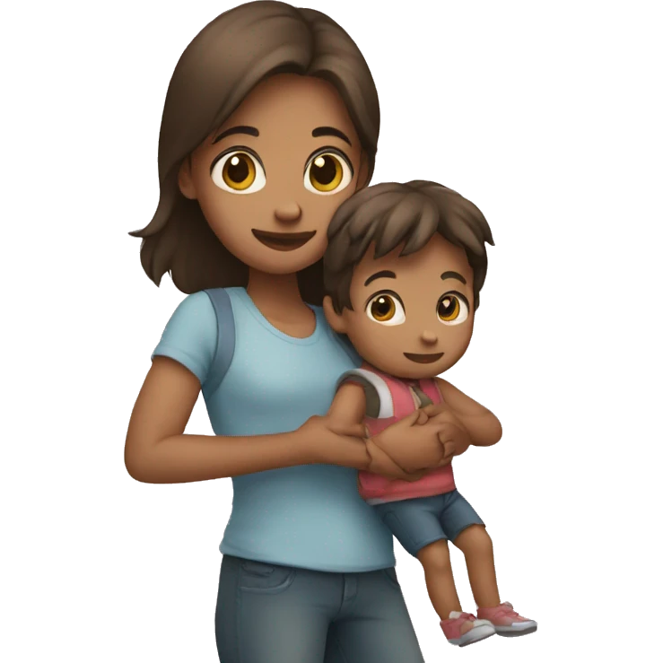 Girl carrying boy emoji