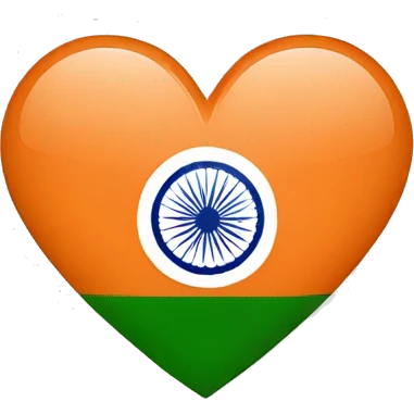 indian flag in heart emoji