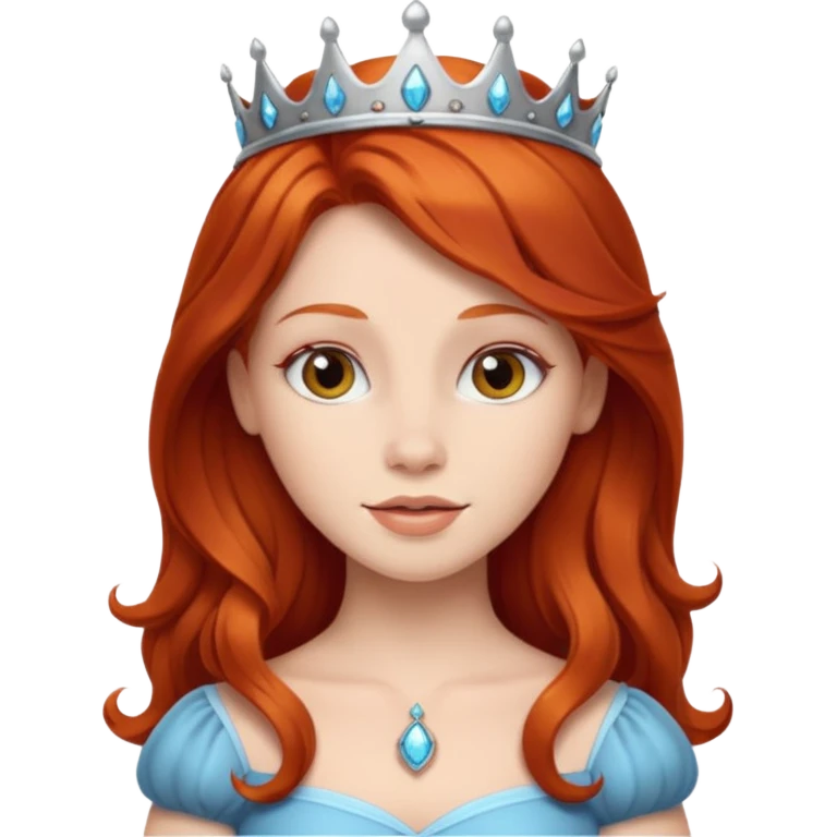 Creame una princesa con el pelo rojo emoji