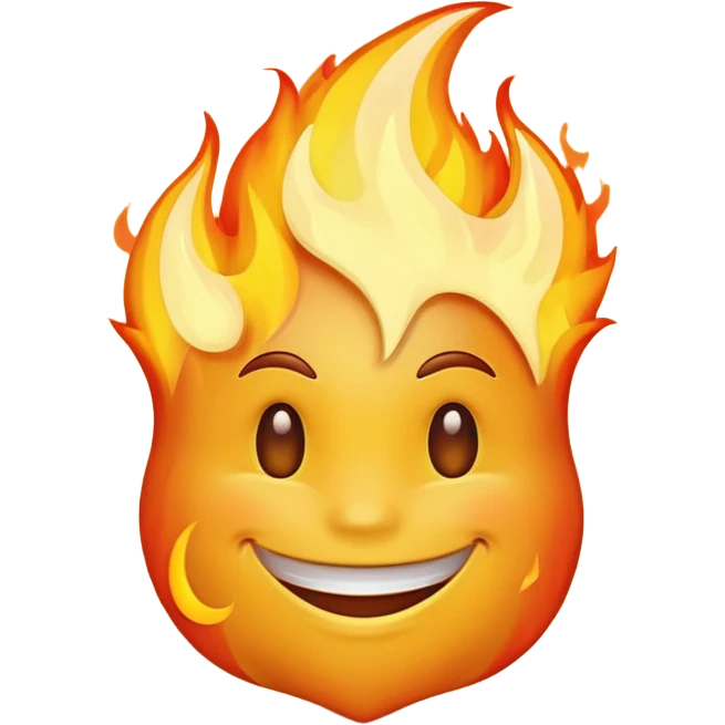 fire emoji with arm behind it behind it emoji