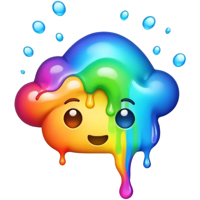 Puking rainbow emoji