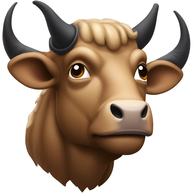 Tête de Taureau toute noir emoji