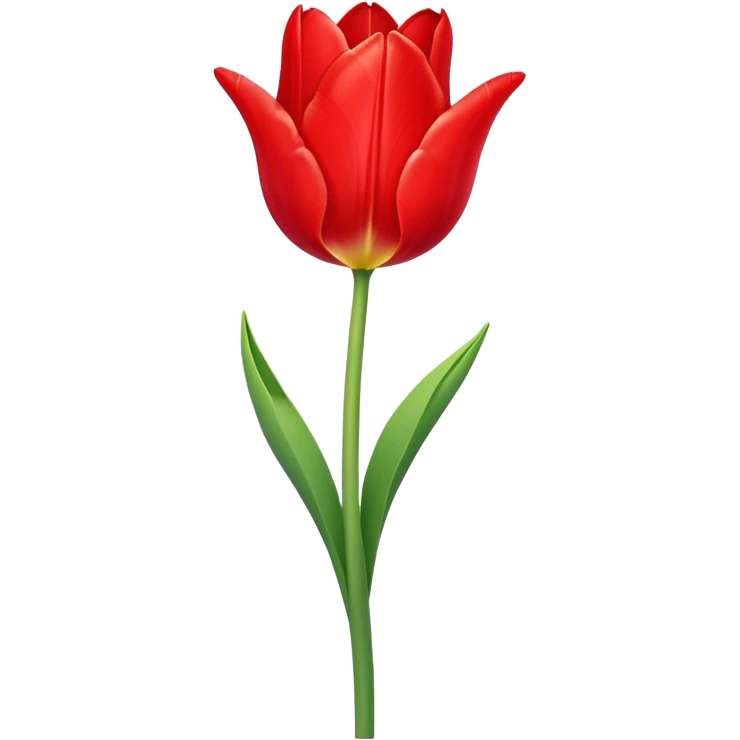 single Tulip Spring , straight stem emoji
