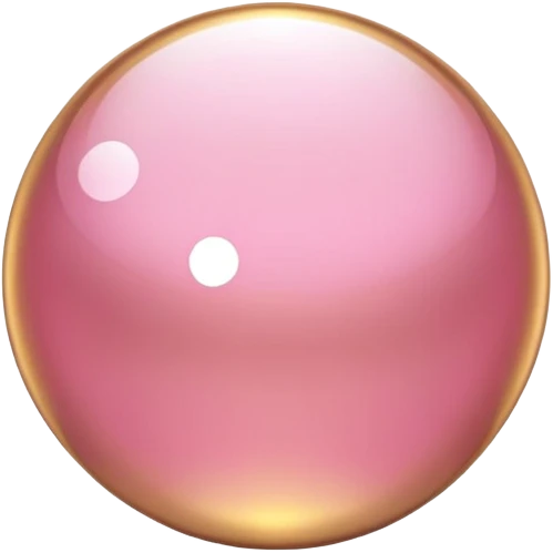 shiny pink gold dot emoji