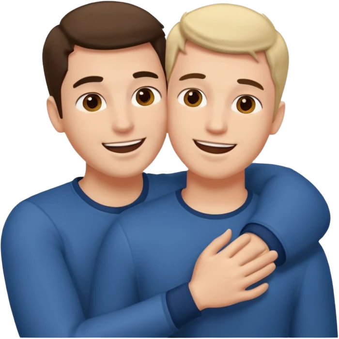 two guys making out emoji
