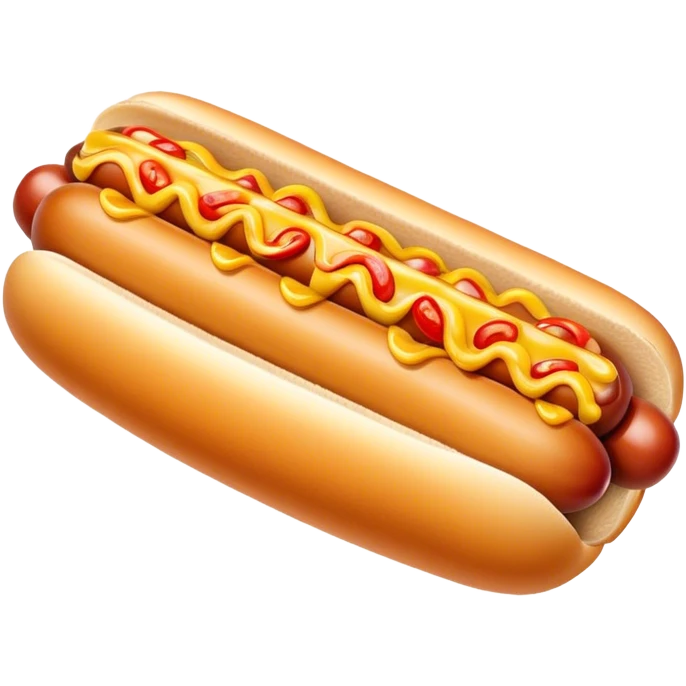 A hot dog emoji