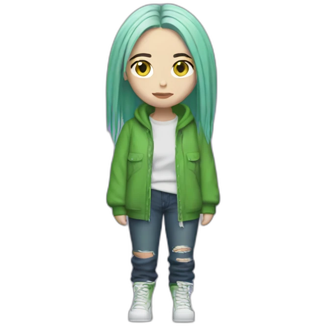Billie Eilish full body emoji