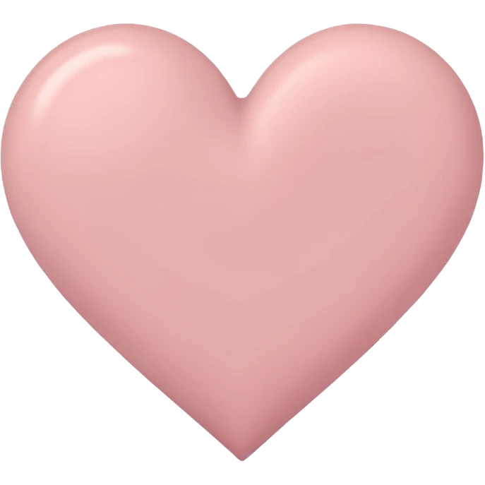 A minimalist pastel illustration of a heart. Soft pastel colors — dusty pink emoji