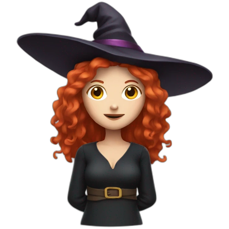 Witch with red hair emoji