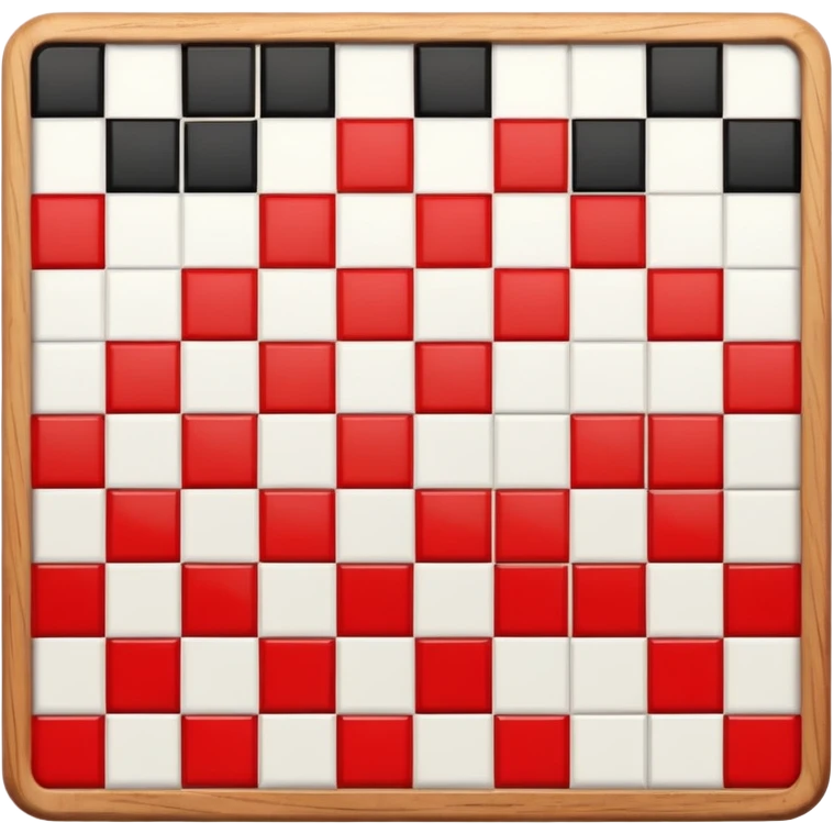 checker board mix with black and white and red emoji