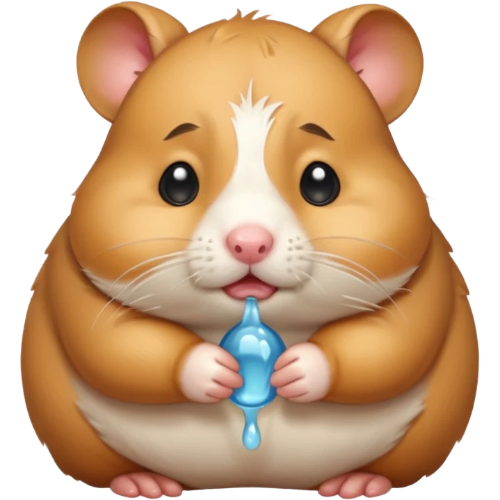 Crying fat hamster emoji