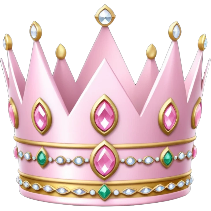 white and pink crown emoji
