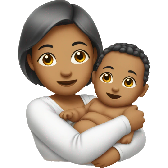 Baby with mom emoji