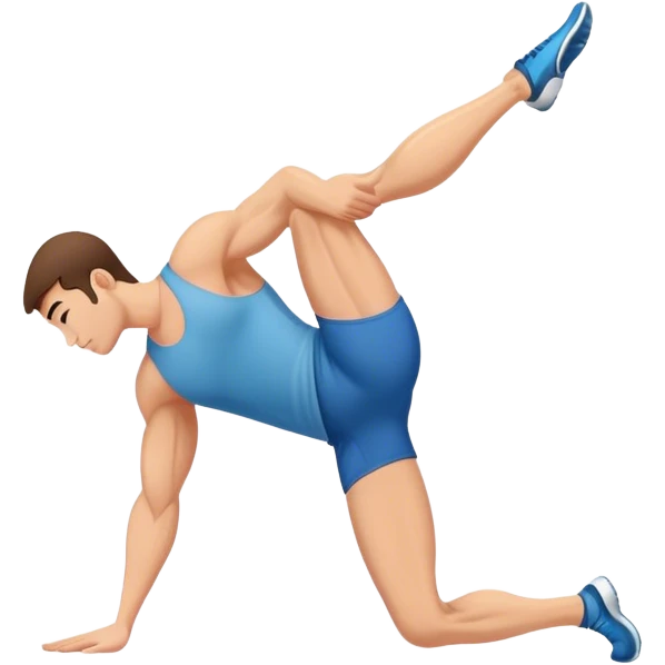 bodybuilder hamstring stretch emoji