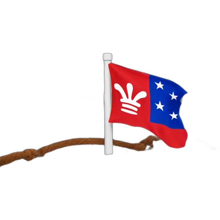 flag of mayotte on a boat emoji