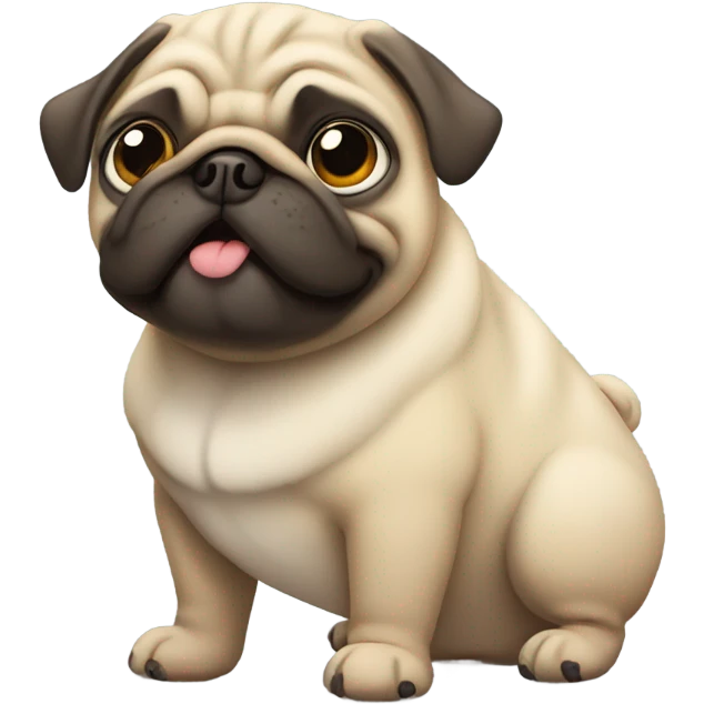 Fat pug  emoji