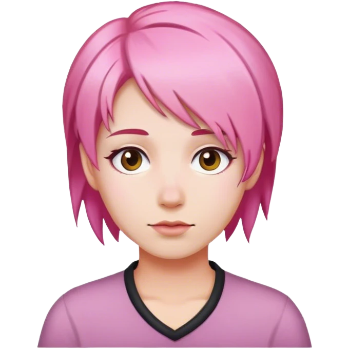 Pink hair emoji