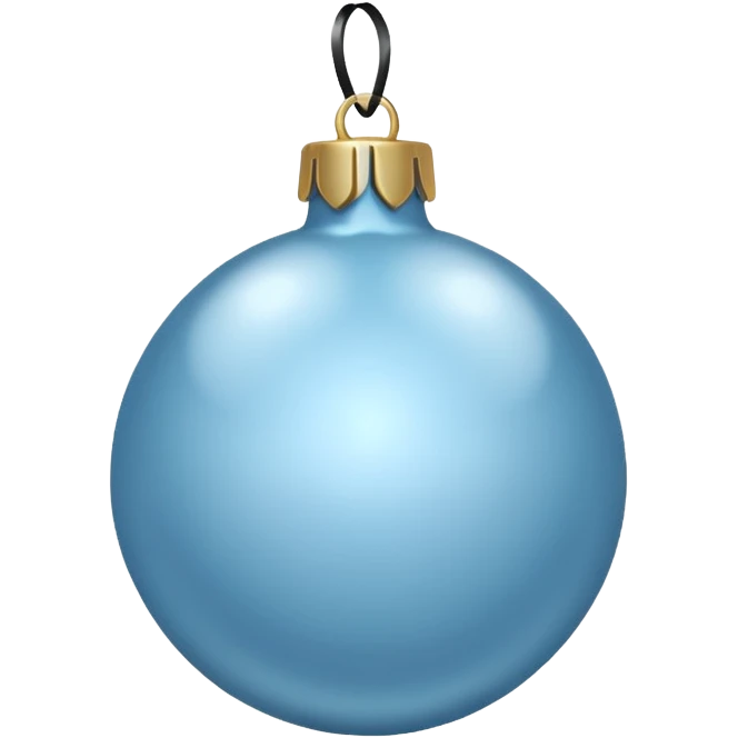 light blue Christmas tree ornament emoji