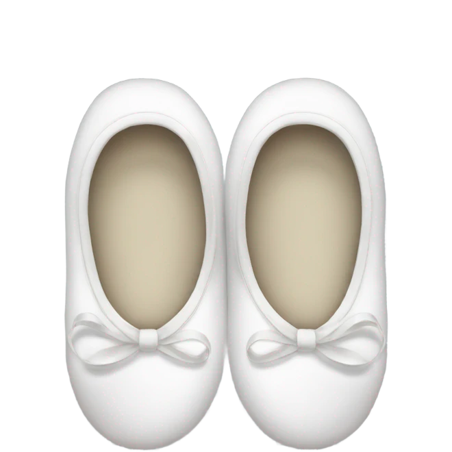 white ballet slippers emoji