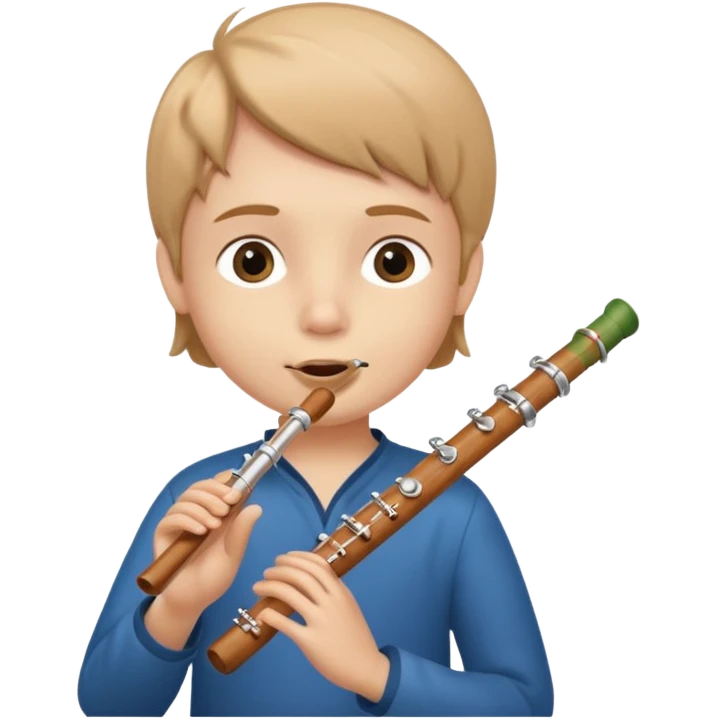 kid plays flute emoji