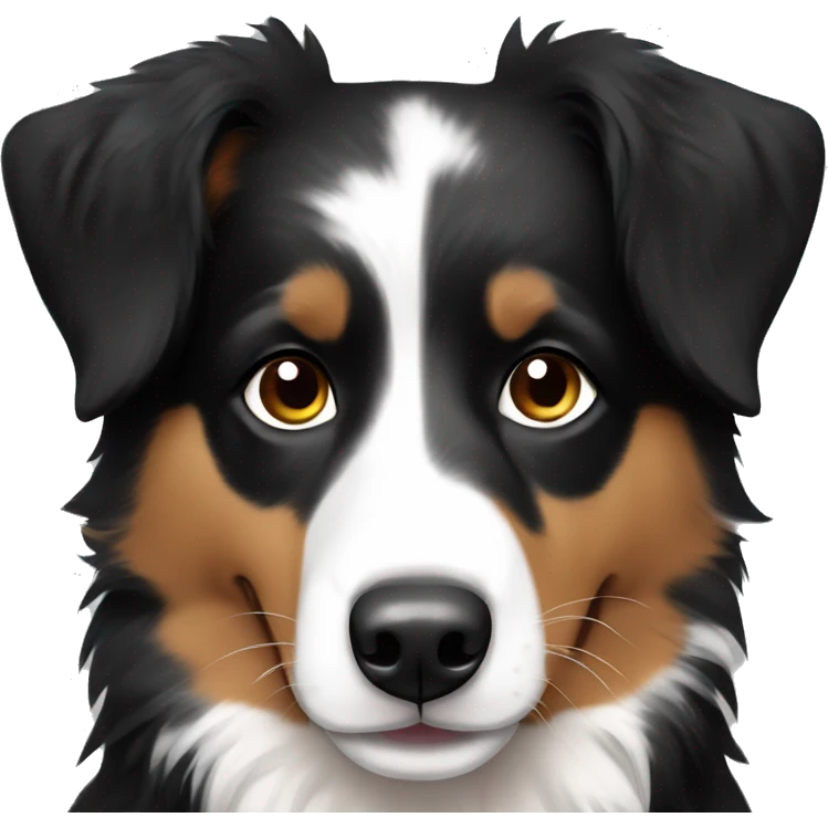 Black and white Australian shepherd emoji