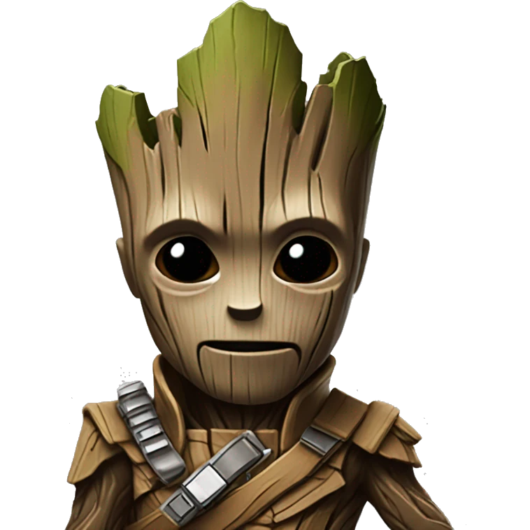 Groot in a dressed of war  emoji