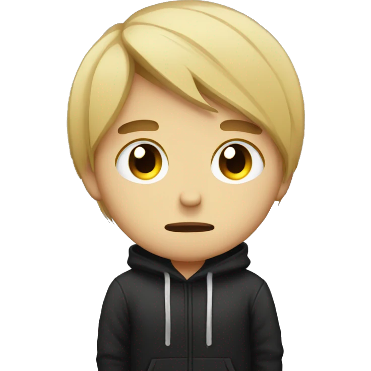 Emo kid sad emoji