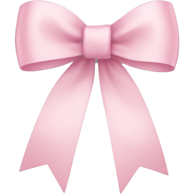 light pink ribbon bow emoji