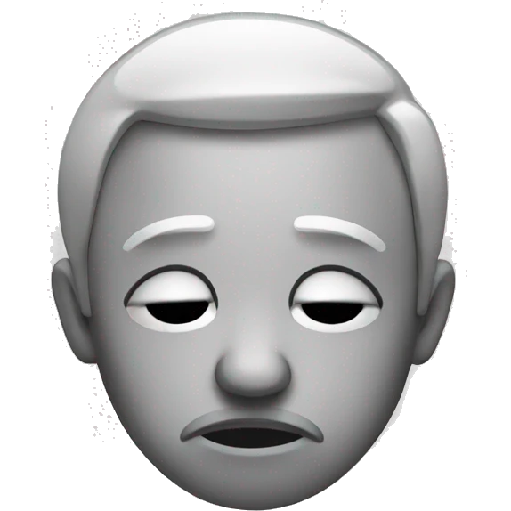 sad face bowing down emoji