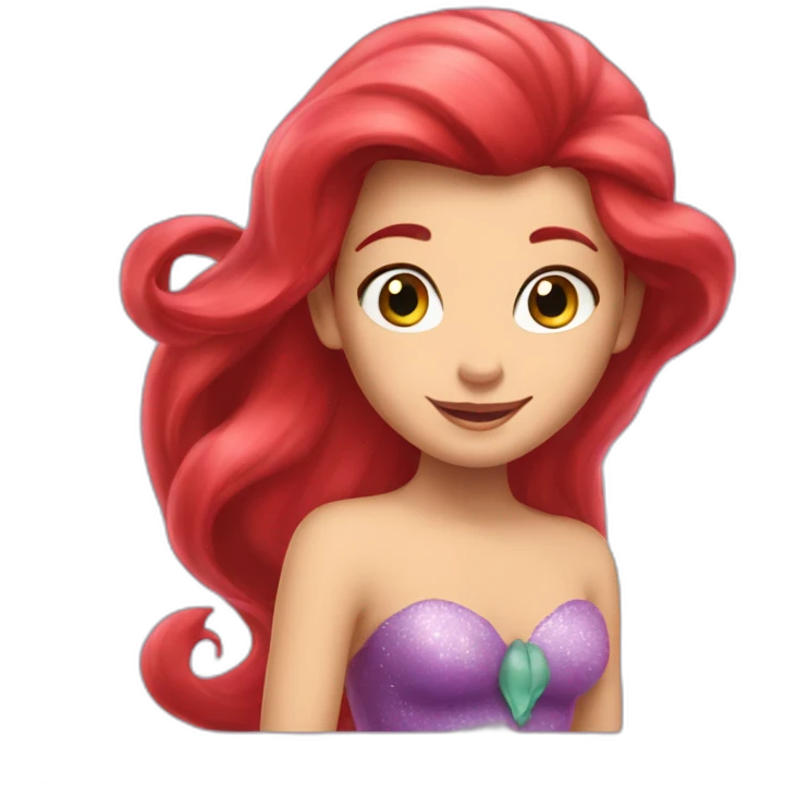 Ariel la petite sirène emoji