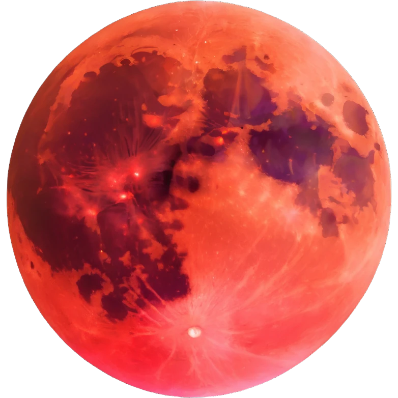 blood moon with a faint halo emoji
