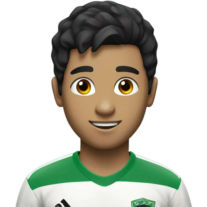 A soccer player with a green shirt with white skin olor with black hair and a number 10 in his shirt  emoji