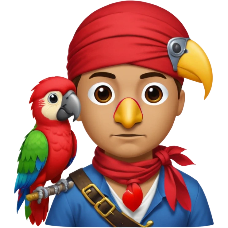 pirate and parrot emoji