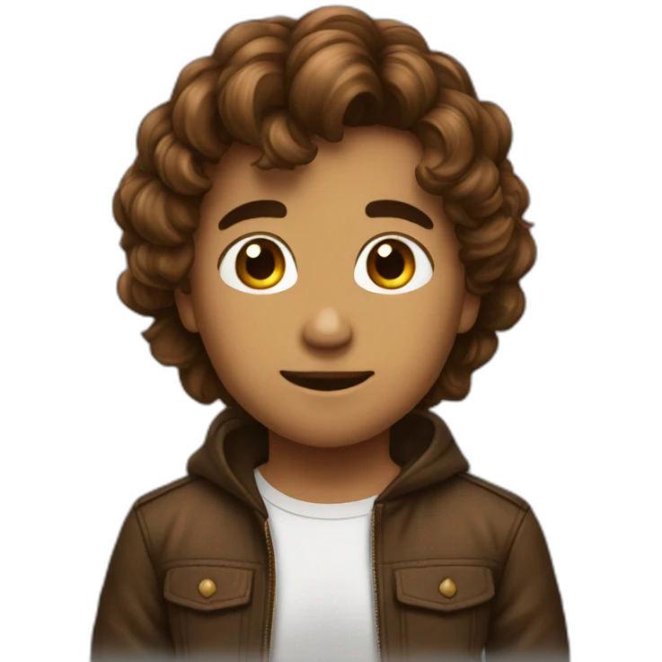 garcon cheveux marrons emoji
