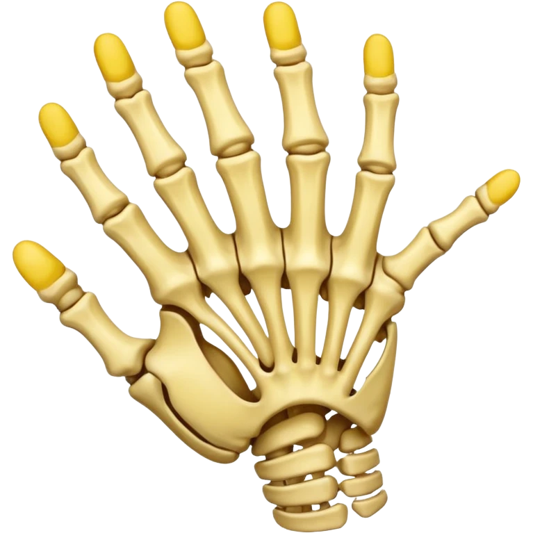 Yellow Emoji Skeleton hand emoji