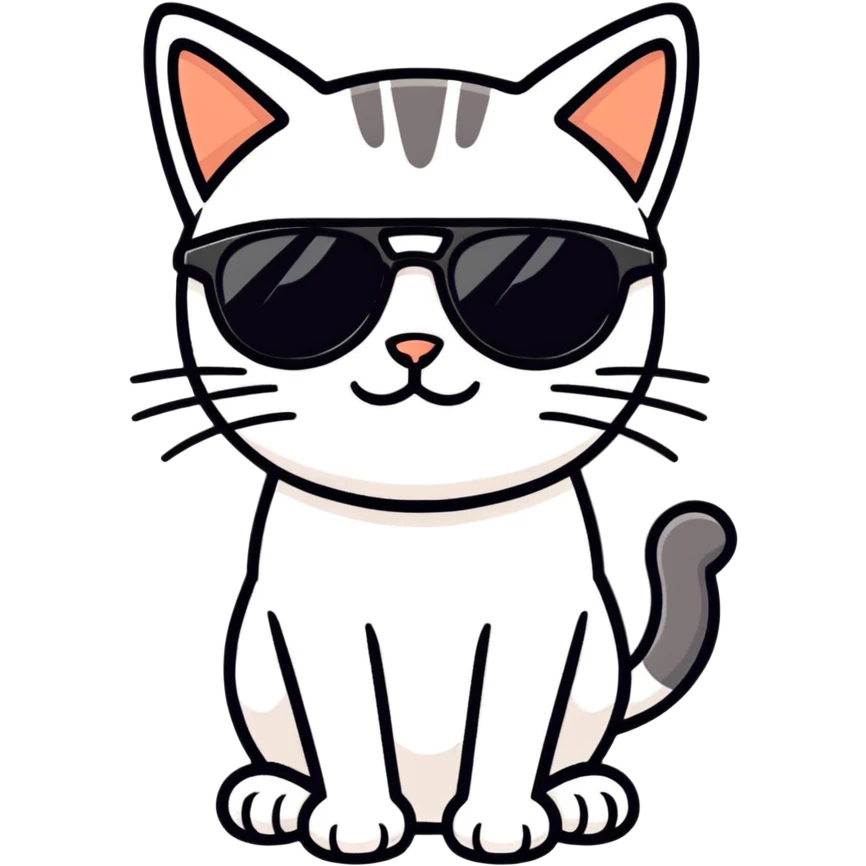 Cat with sunglasses emoji