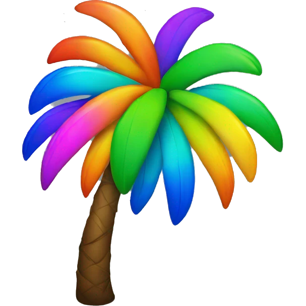 rainbow palm tree emoji
